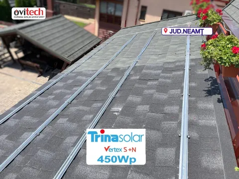 Montaj sistem fotovoltaic 5,4 kW monofazat, jud. Neamț — fotografia 3