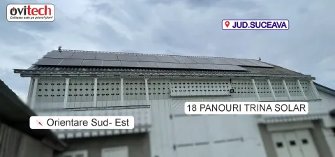 Montaj sistem fotovoltaic 8,1 kWp cu baterie Sungrow 6,4 kWh, jud. Suceava — fotografia 2