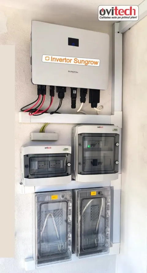 Montaj sistem fotovoltaic 8,1 kWp cu baterie Sungrow 6,4 kWh, jud. Suceava — fotografia 4
