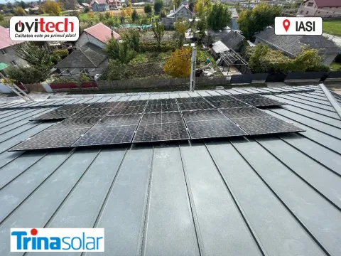 Montaj sistem fotovoltaic trifazat Sungrow 6 kW, jud. Iași — fotografia 3