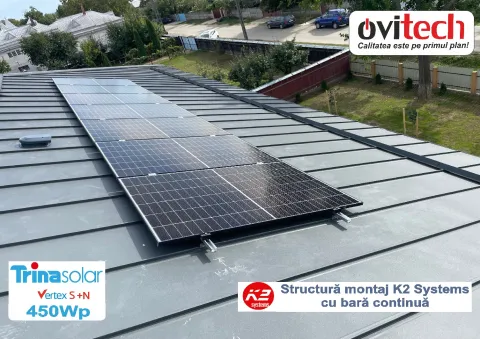 Montaj sistem fotovoltaic trifazat Sungrow 8 kW, jud. Iași — fotografia 5