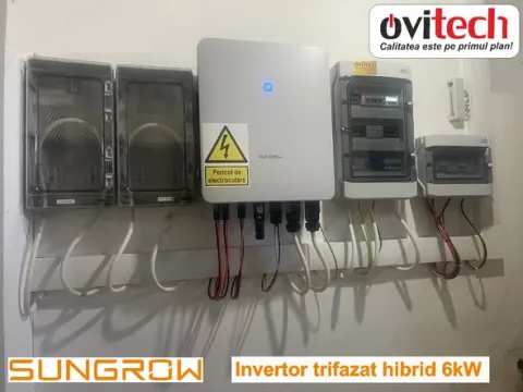 Montaj sistem hibrid Sungrow 6 kW cu baterie 6,4 kWh, jud. Suceava — fotografia 3