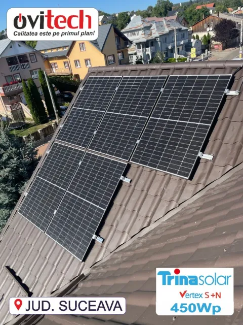 Montaj sistem hibrid Sungrow 6 kW cu baterie 6,4 kWh, jud. Suceava — fotografia 2
