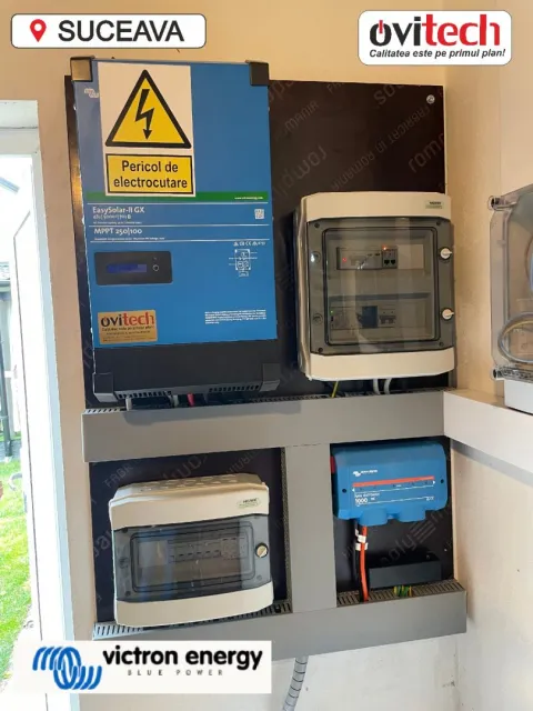 Montaj sistem hibrid Victron Energy 5 kVA monofazat, jud. Suceava — fotografia 3
