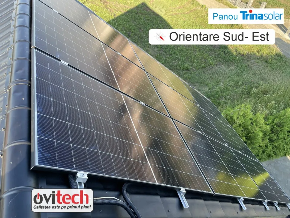 Sistem fotovoltaic 8,2 kWp Sungrow, jud. Suceava — panouri fotovoltaice montate de Ovitec