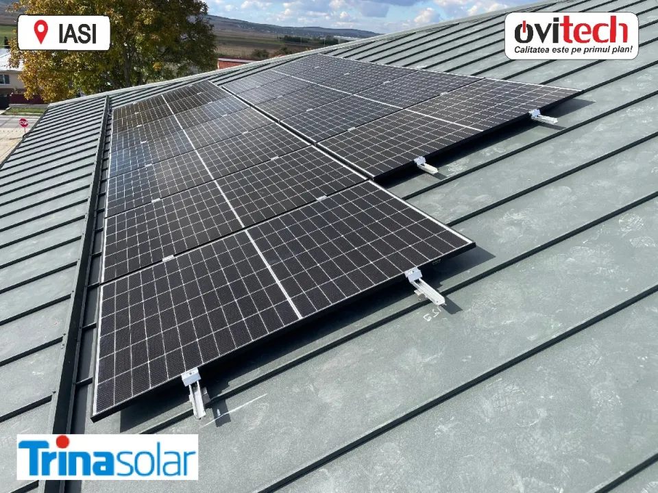 Sistem fotovoltaic trifazat Sungrow 6 kW, jud. Iași — panouri fotovoltaice montate de Ovitec